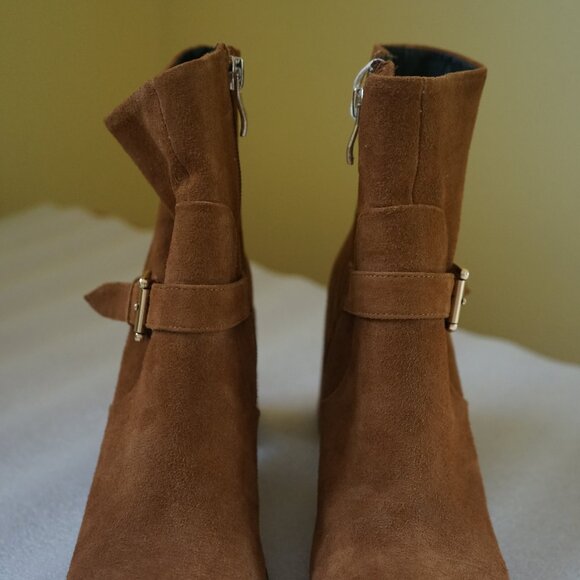CafeNoir Vera Pelle Womens Size: 7 (37) Suede Leather Ankle Boots w/ Buckle - Picture 2 of 13
